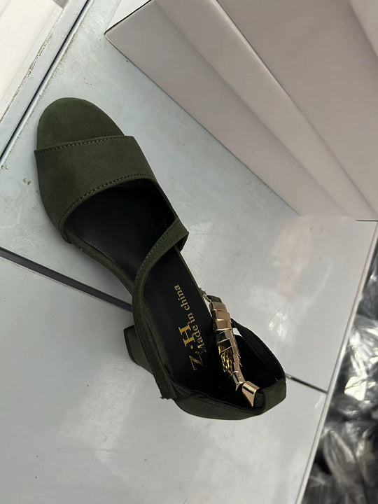Damen Slingback-Pumps mit elegantem Riemendesign und modischem Absatz R&B