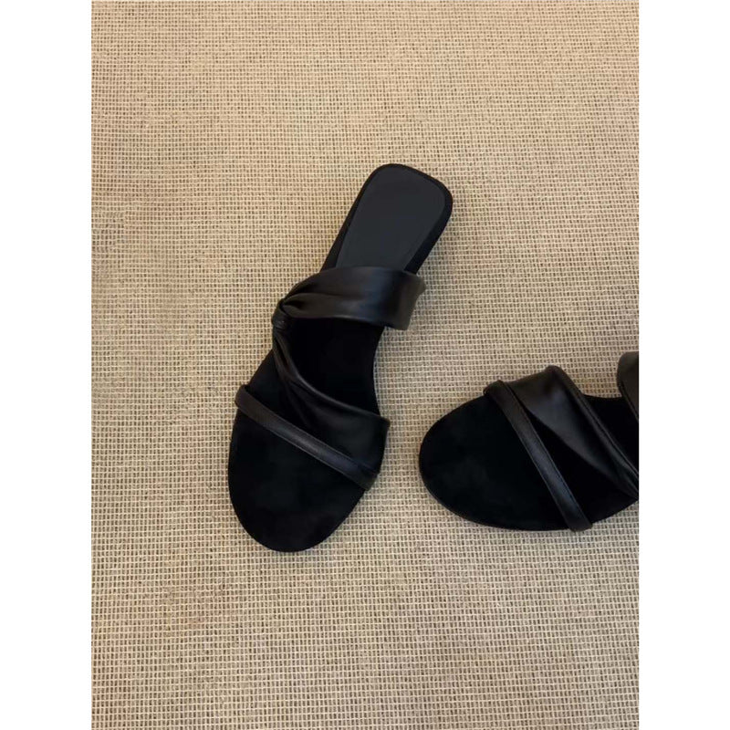 Damen komfortable Zehentrenner-Sandalen mit elegantem Riemendesign R&B