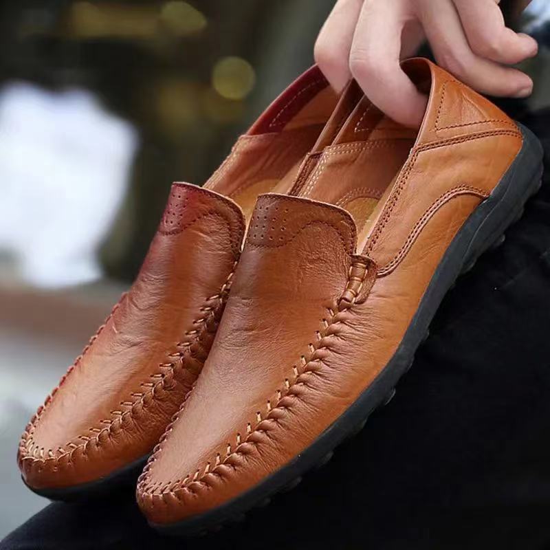 Herren Elegante Mokassins aus weichem Leder R&B
