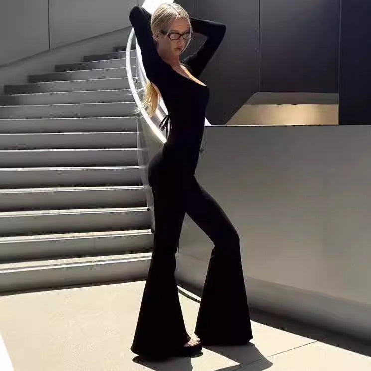 Damen Langärmeliger Jumpsuit R&B