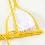 Damen Triangel-Bikini mit verspieltem Bindedesign R&B