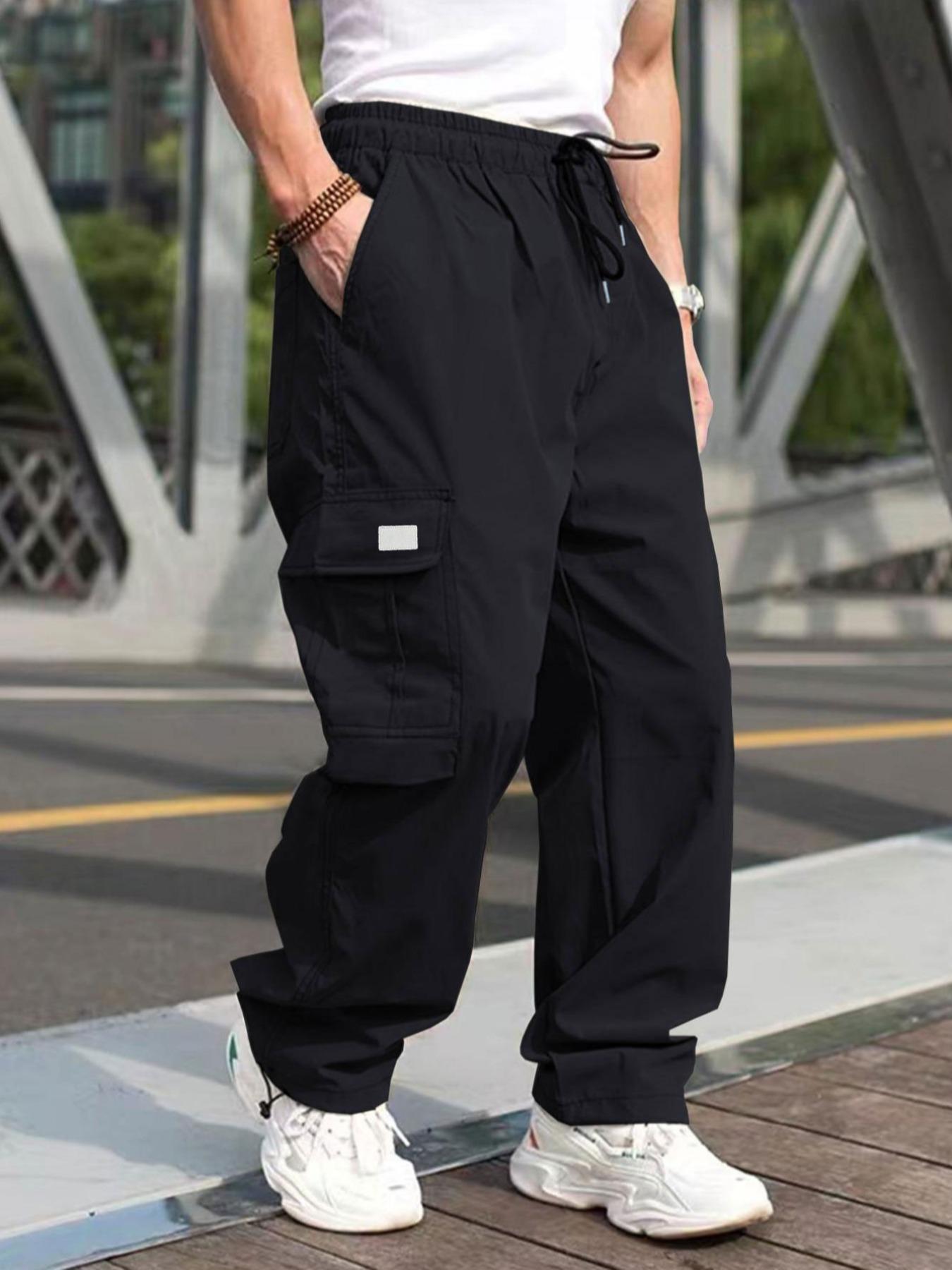 Herren lässige Cargo-Hose mit elastischem Bund und multifunktionalen Taschen R&B