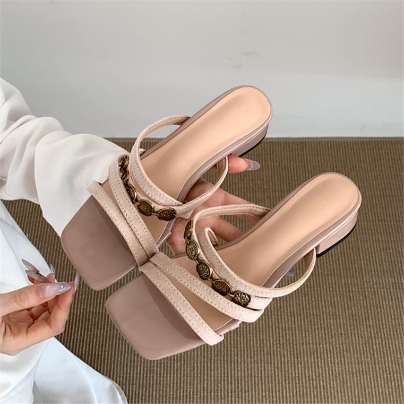 Damen elegante Plateau-Sandalen mit modischem Riemendesign R&B