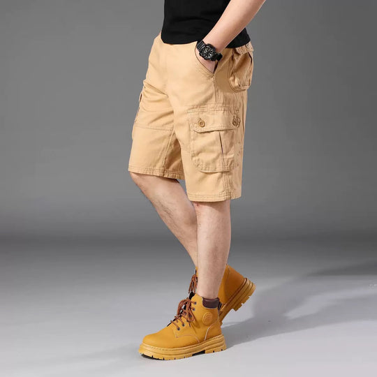 Herren Cargo-Shorts mit einer Vielzahl von praktischen Taschen und verstellbarem Bund R&B