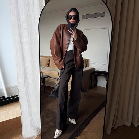 Damen Oversized jacke mit lässigem Schnitt und voluminösen Ärmeln R&B