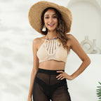 Damen gehäkeltes Crop-Top mit modernen Details R&B