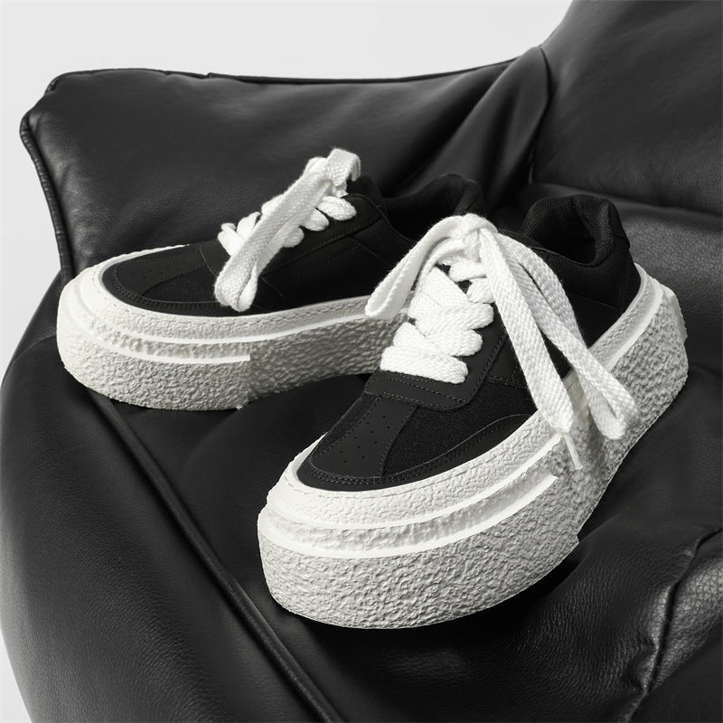 Damen Modische Plateau Sneakers mit strukturierter Sohle R&B