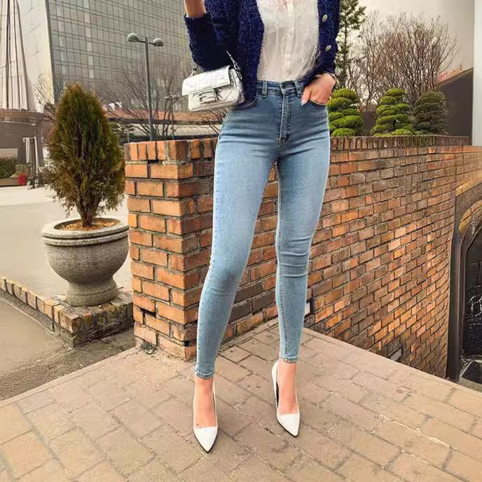 Damen Skinny Jeans mit Hochbund und sculptierendem Effekt R&B