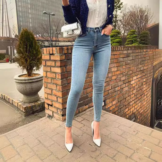 Damen Skinny Jeans mit Hochbund und sculptierendem Effekt R&B