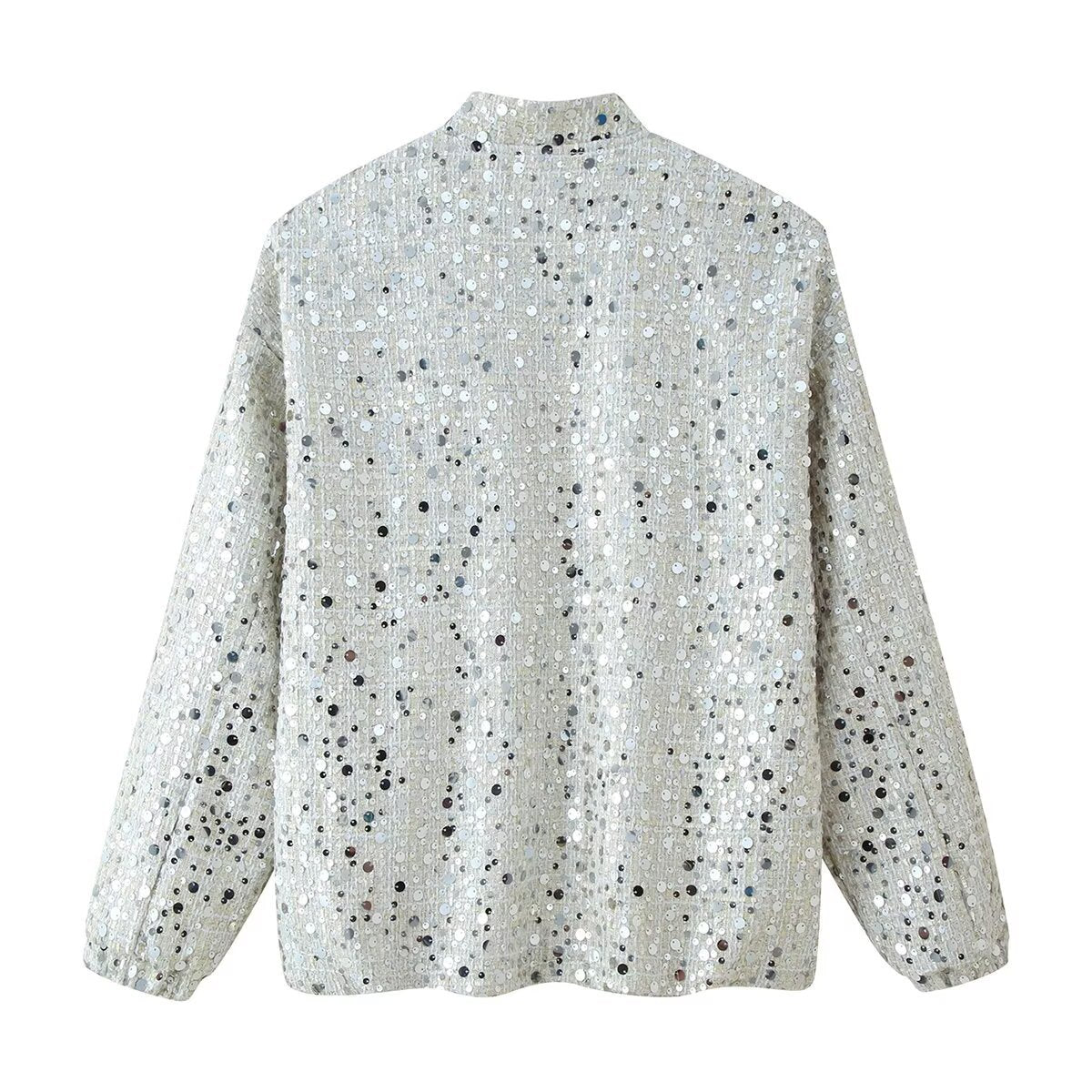 Damen modische Pailletten-Jacke R&B