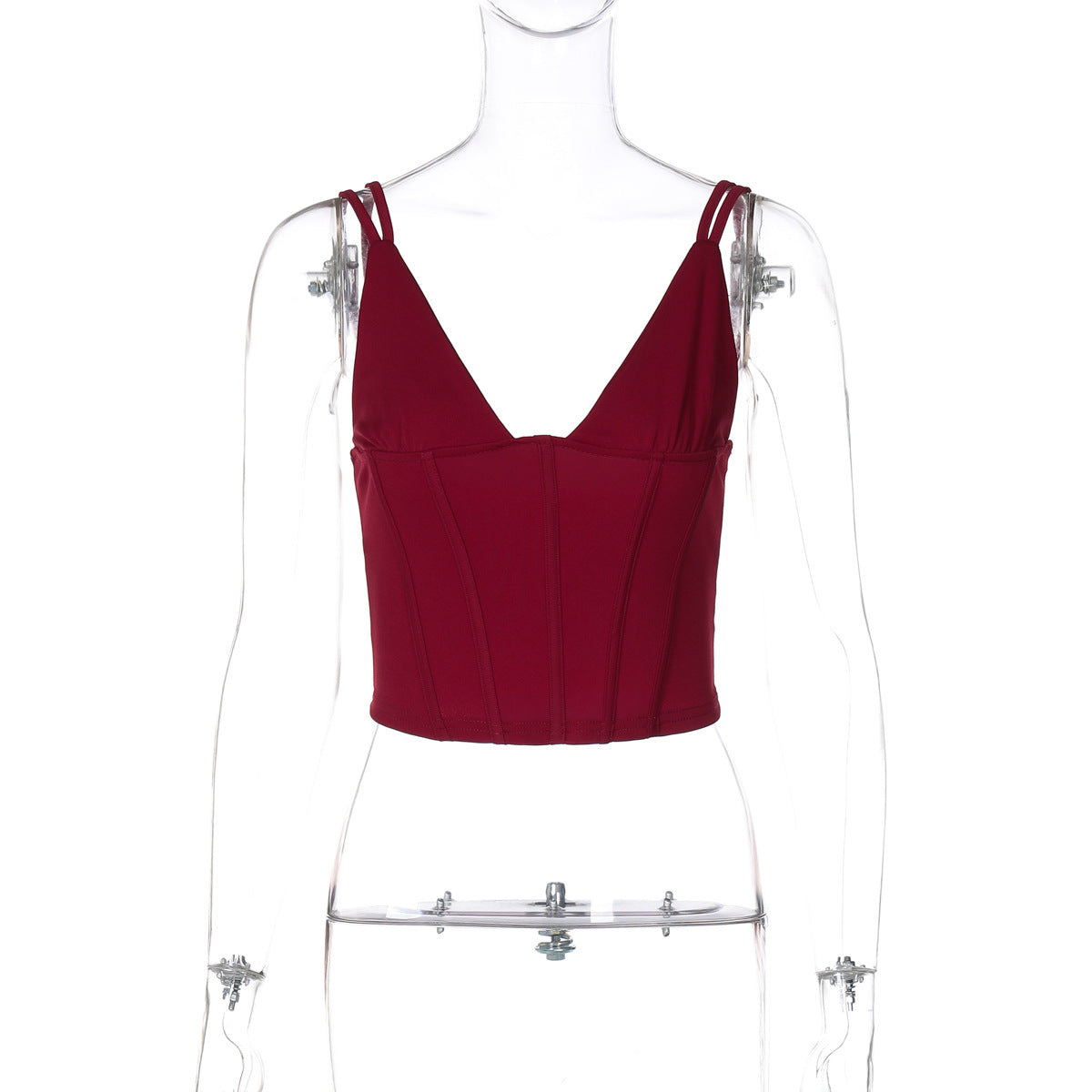 Damen Elegant geschnittenes Bustier-Top mit Spaghetti-Trägern R&B