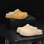 Damen Elegante Clogs aus weichem Wildleder mit handgefertigten Details R&B