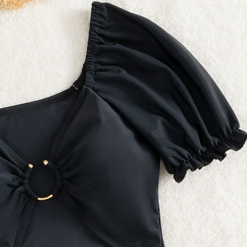 Damen Cut-Out Einteiler Badeanzug R&B