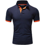 Herren Poloshirt mit modernen Punktdesign und atmungsaktiven Eigenschaften R&B