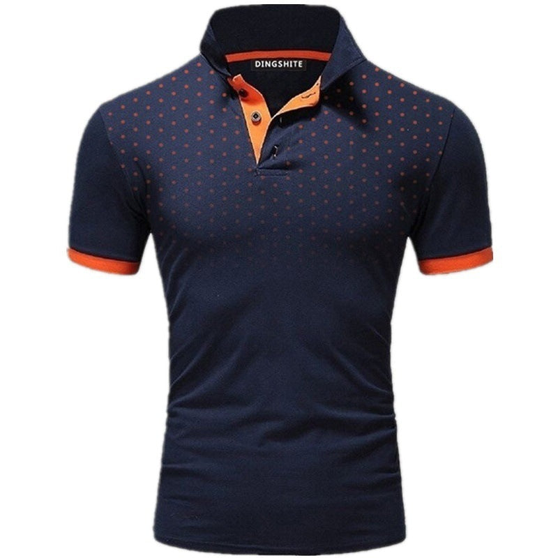 Herren Poloshirt mit modernen Punktdesign und atmungsaktiven Eigenschaften R&B