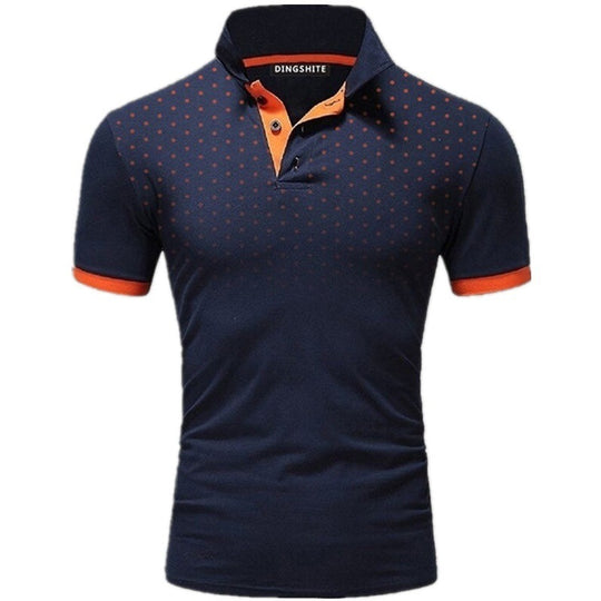 Herren Poloshirt mit modernen Punktdesign und atmungsaktiven Eigenschaften R&B