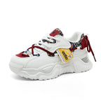 Damen Sportliche Chunky Sneakers mit exklusivem Mustermix und strapazierfähigem Obermaterial R&B