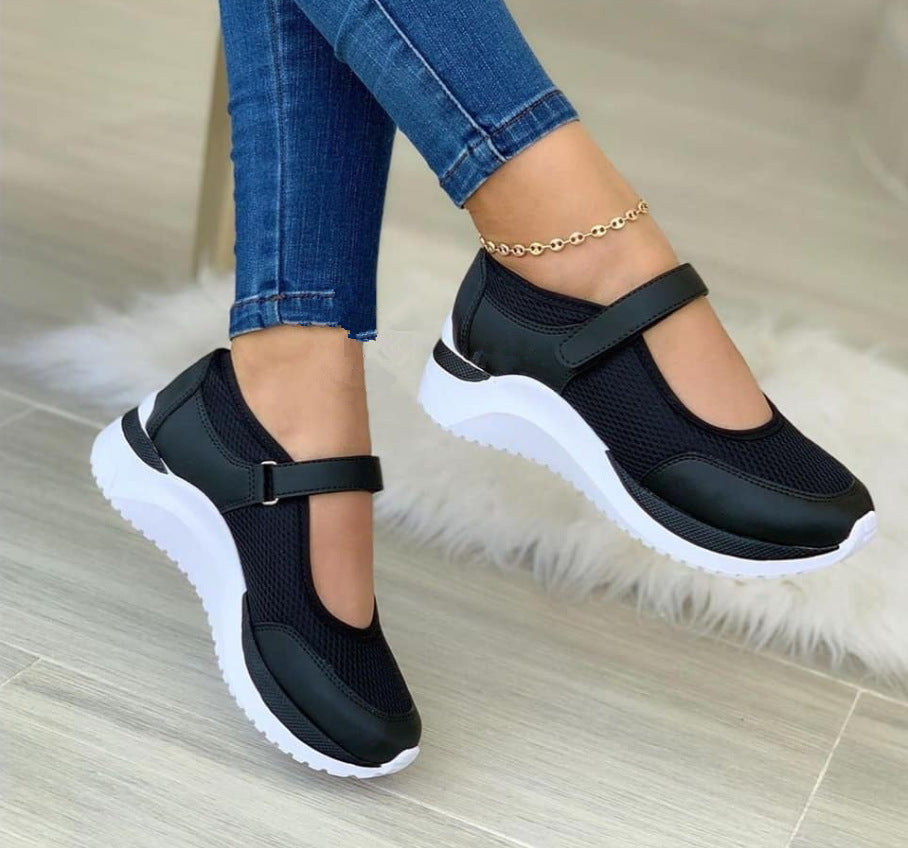 Damen Bequeme und atmungsaktive Sneakers mit verstellbarem Riemen R&B