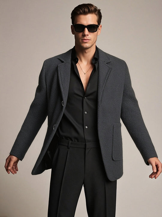 Herren eleganter und strukturierter Freizeitblazer R&B