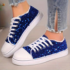 Damen Trendige Sneakers mit funkelnden Pailletten und komfortabler Sohle R&B