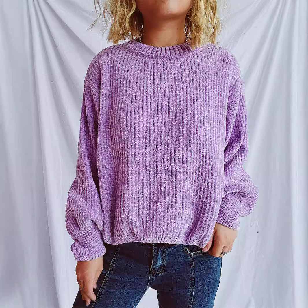 Damen Grobstrickpullover mit weitem Schnitt und strukturiertem Design R&B