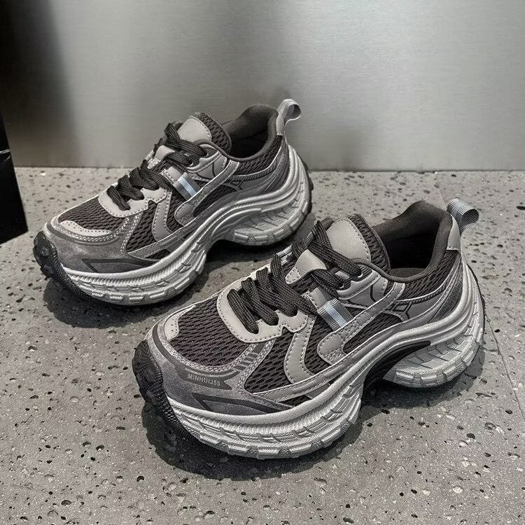 Damen Sportliche Chunky Sneakers mit rutschfester Sohle und atmungsaktiver Mesh-Konstruktion R&B