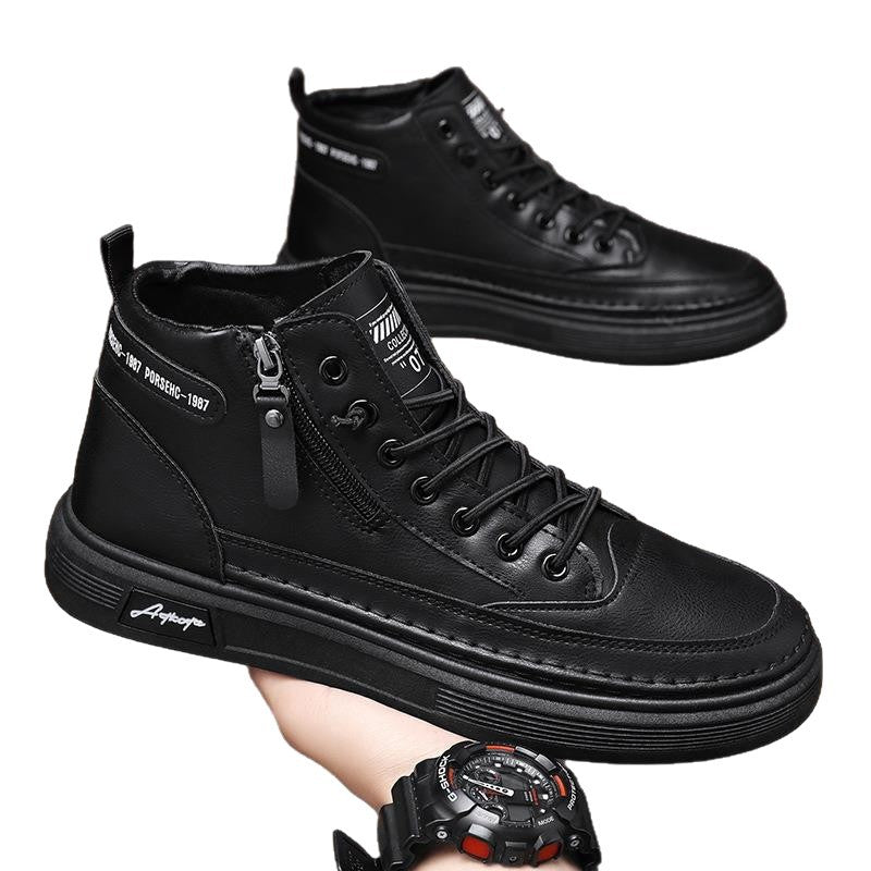 Herren Hochwertige Leder Sneakers R&B