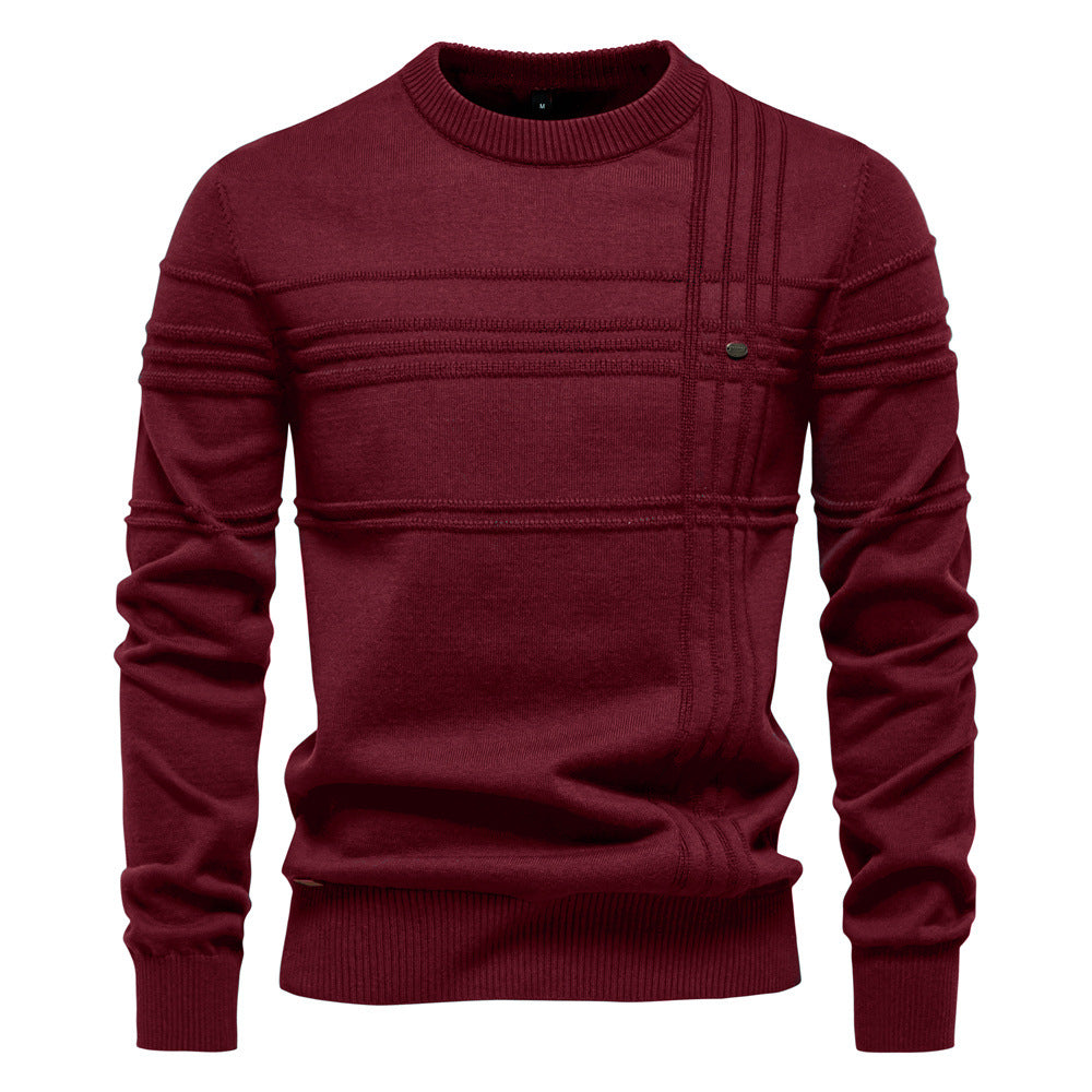 Herren Strickpullover mit modernem Strukturdesign und Komfortpassform R&B
