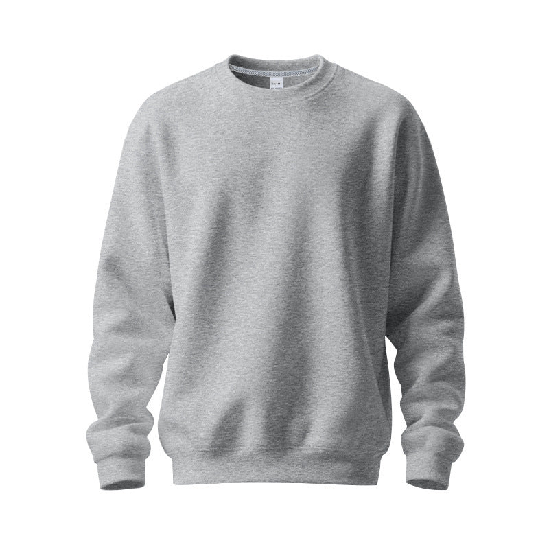 Herren nan Oversize-Rundhals-Sweatshirt aus weichem Baumwollfleece mit gerippten Bündchen R&B