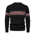 Herren Strickpullover mit innovativem Zopfmuster und stilvollen Akzenten