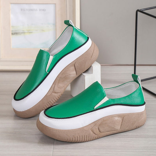 Damen trendige Slip-On Sneakers mit modischem Plateau R&B