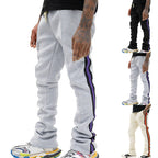Herren sportliche Sweatpants mit seitlichen Kontraststreifen R&B
