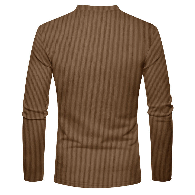 Herren Langarmshirt mit strukturiertem Rippdesign R&B
