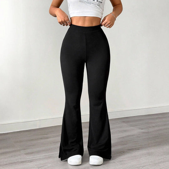 Damen elegante Flared-Hose aus flexibler Mikrofaser R&B