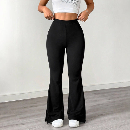 Damen elegante Flared-Hose aus flexibler Mikrofaser R&B