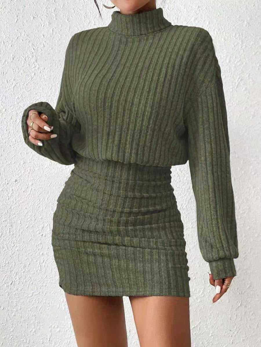 Damen Hochgeschlossener Strickpullover und Rock R&B