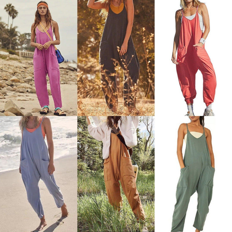 Damen Overall mit lässigem Schnitt und praktischen Taschen R&B