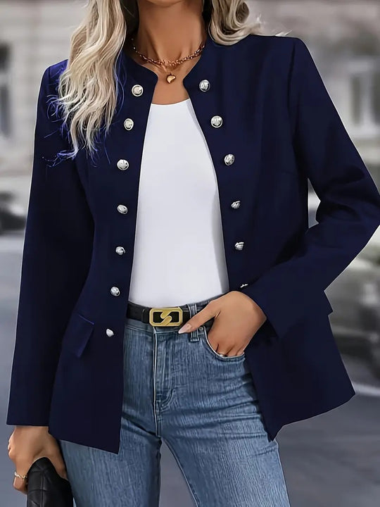 Damen Blazer mit stylishen Druckknöpfen und eleganter Passform R&B