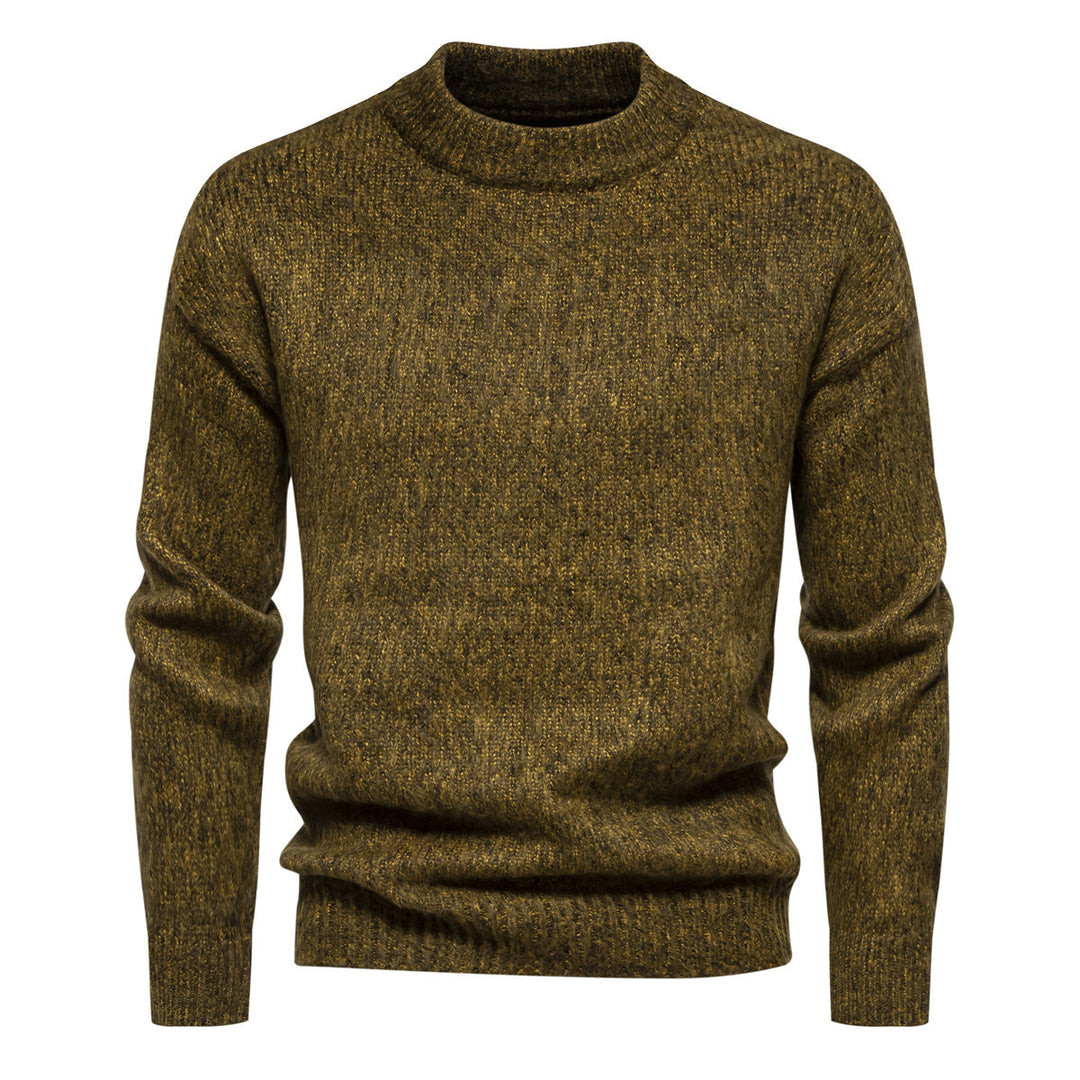 Herren Strickpullover mit hohem Kragen und strukturierter Oberfläche R&B