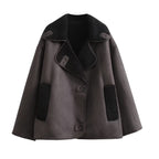 Damen modische Übergangsjacke mit weich gefüttertem Kragen und praktischen Taschen R&B