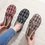 Damen Hausschuh-Slipper mit kuscheligem Kunstfell-Innenfutter
