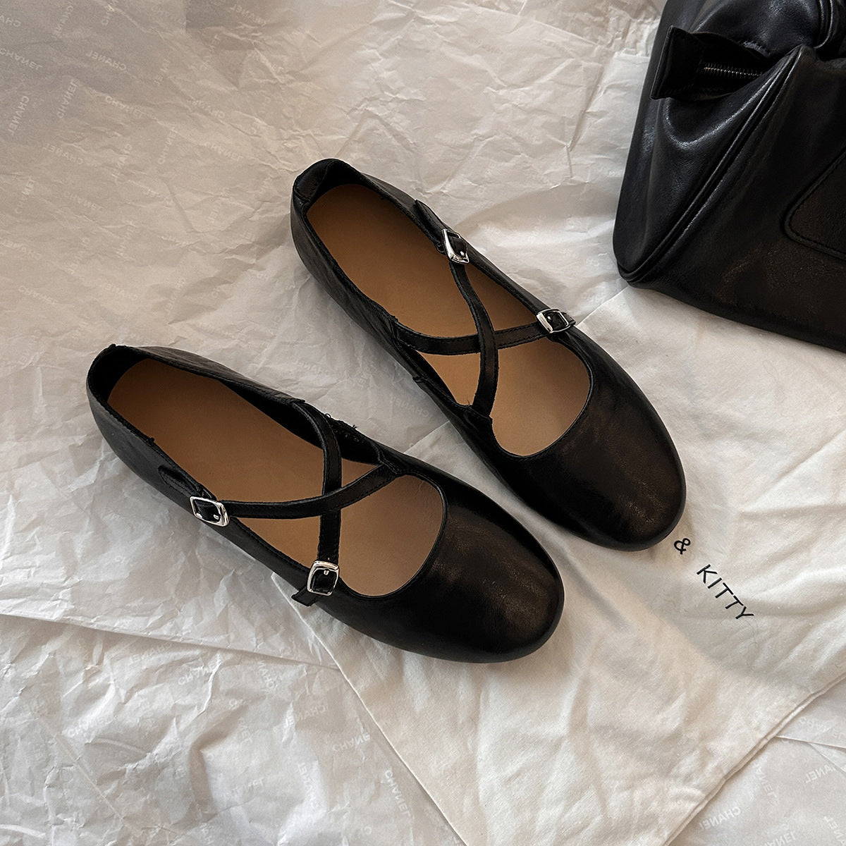 Damen Ballerinas mit dekorativem Riemen und zeitlosem Design R&B