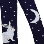 Mädchen Leggings mit verspieltem Hasen- und Sternenmotiv R&B