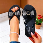 Damen Modische Flip-Flops mit Schleifendetail R&B