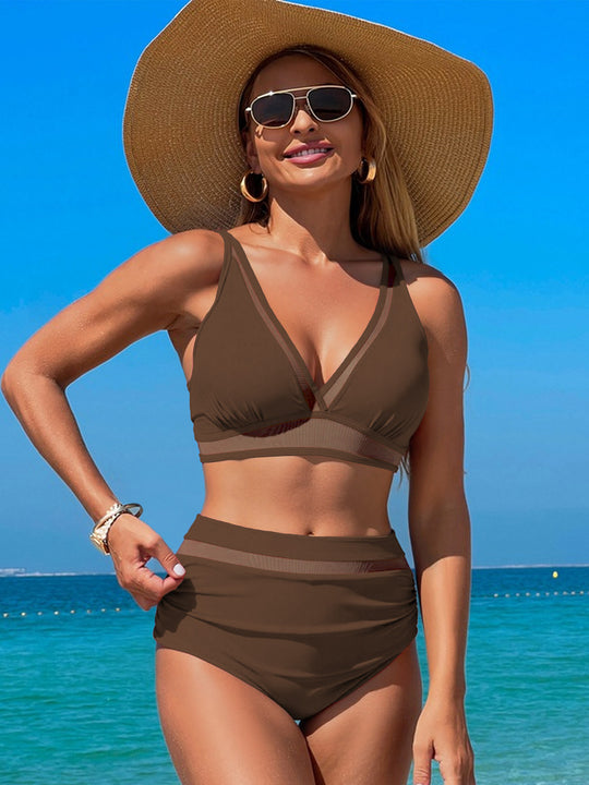 Damen Hochtaillierter Bikini mit vorgeformtem Oberteil R&B