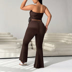 Damen Kombinationsanzug mit elegantem Volant und schmalem Bein R&B