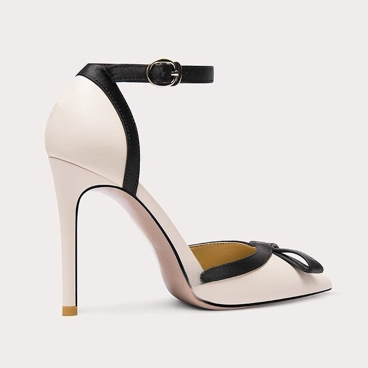 Damen elegante Slingback-Pumps mit zierlichem Schleifendetail R&B