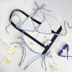 Damen Triangel-Bikini mit verspieltem Kordeldetail