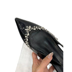 Damen Slingback Pumps mit funkelnder Strassverzierung R&B