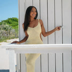 Damen figurbetontes Maxikleid mit Cut-Outs R&B